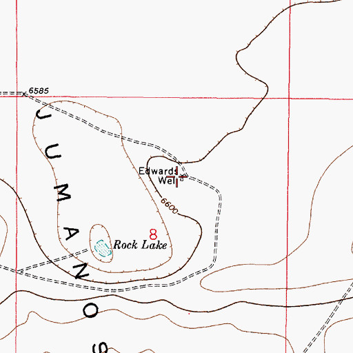 Topographic Map of Edwards Well, NM