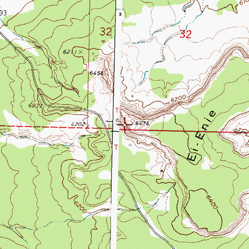 Topographic Map of Ei-Enie, NM