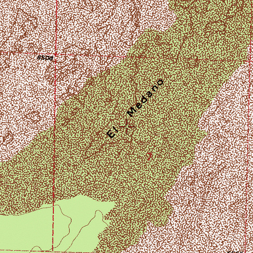 Topographic Map of El Medano, NM