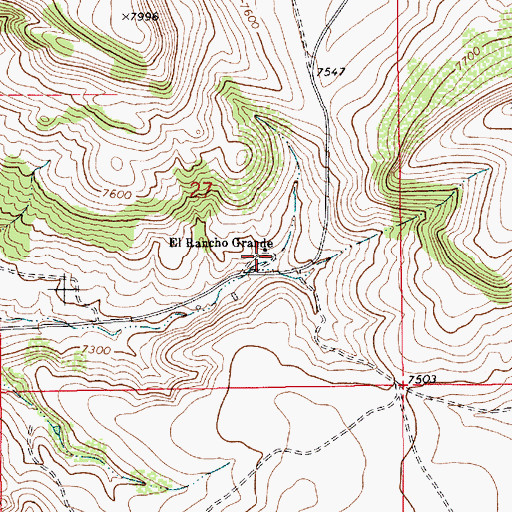 Topographic Map of El Rancho Grande, NM