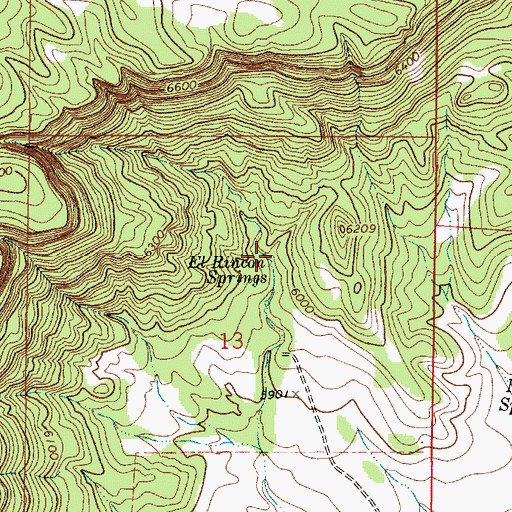 Topographic Map of El Rincon Spring, NM