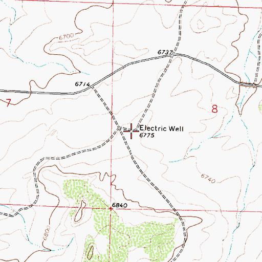 Topographic Map of Electric Well, NM