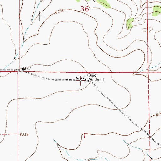 Topographic Map of Elijid Windmill, NM