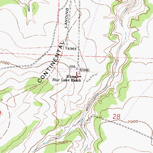 Topographic Map of Elkins Star Lake Ranch, NM