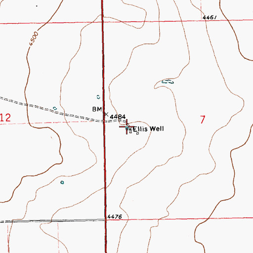 Topographic Map of Ellis Well, NM