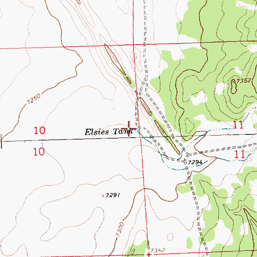 Topographic Map of Elsies Tank, NM