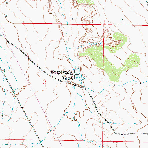 Topographic Map of Emperado Tank, NM