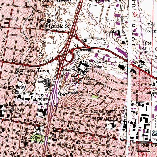 Topographic Map of Encino Medical Plaza, NM