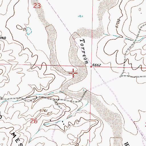 Topographic Map of Encino Wash, NM