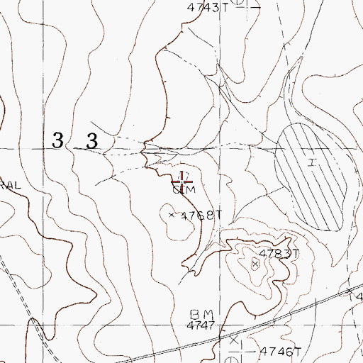 Topographic Map of Engle Cemetery, NM