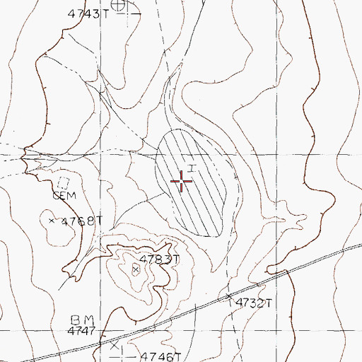 Topographic Map of Engle Lake, NM