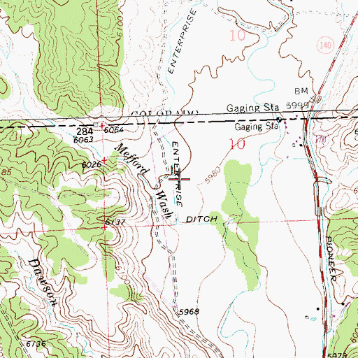 Topographic Map of Enterprise Ditch, NM