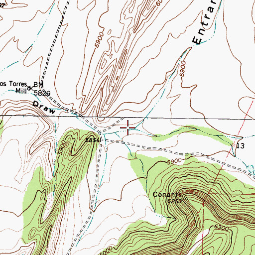 Topographic Map of Entraniosa Draw, NM