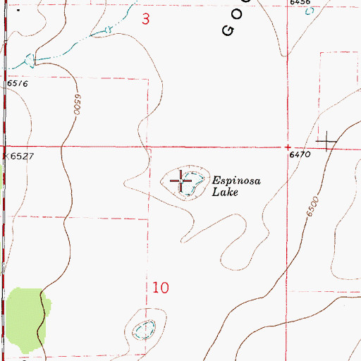 Topographic Map of Espinosa Lake, NM