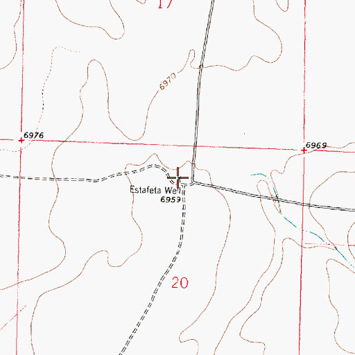 Topographic Map of Estafeta Well, NM