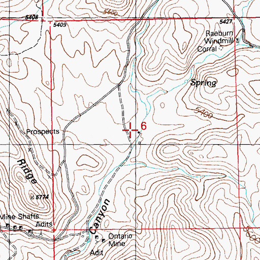 Topographic Map of Estes Ranch, NM