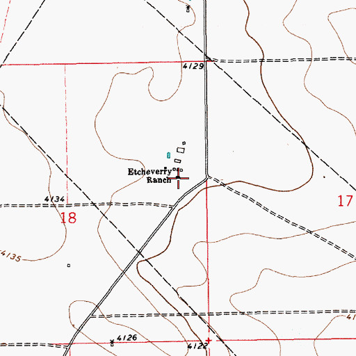 Topographic Map of Etcheverry Ranch, NM