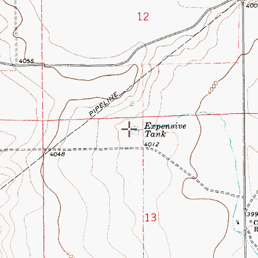 Topographic Map of Expensive Tank, NM