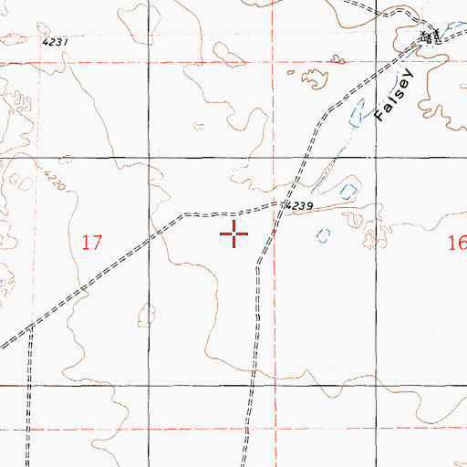 Topographic Map of Falsey Draw, NM