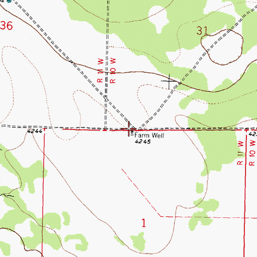 Topographic Map of Farm Well, NM