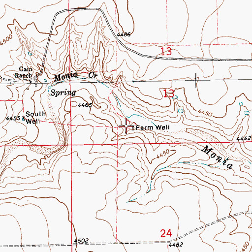 Topographic Map of Farm Well, NM