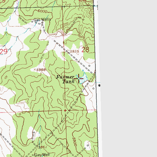 Topographic Map of Farmer Tank, NM