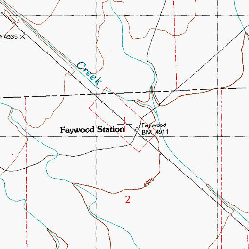 Topographic Map of Faywood Station, NM