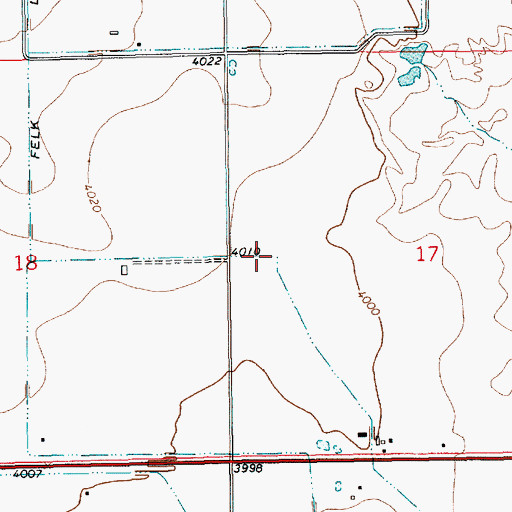 Topographic Map of Felk Lateral, NM