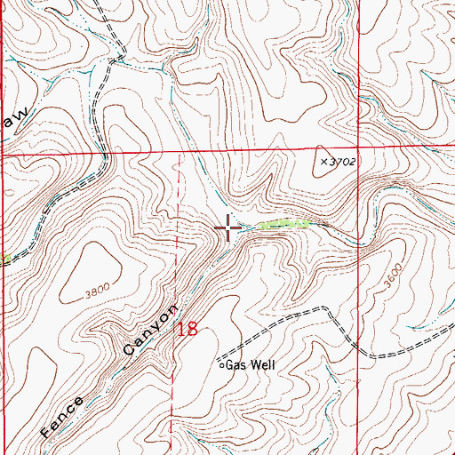 Topographic Map of Fence Canyon, NM