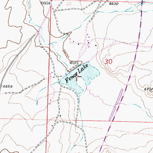 Topographic Map of Fence Lake, NM