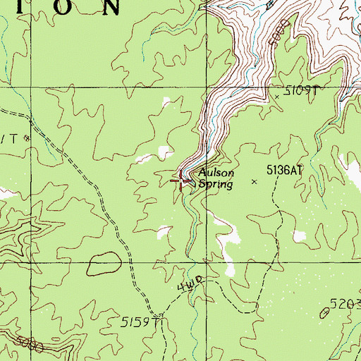 Topographic Map of Aulson Spring, AZ