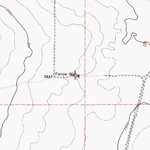 Topographic Map of Fence Well, NM