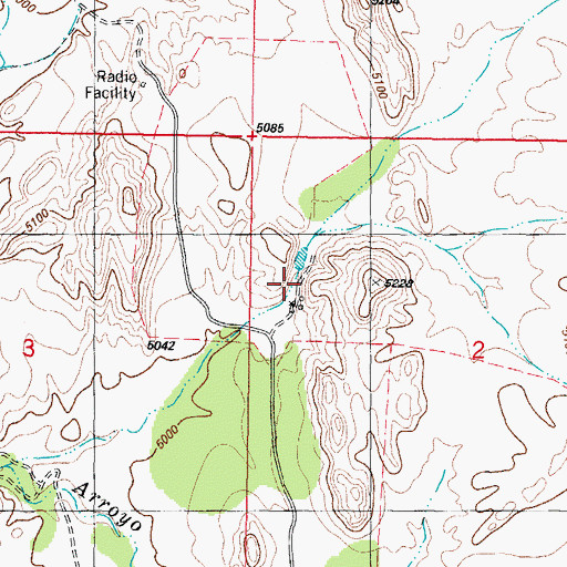 Topographic Map of Fernandez Ranch, NM