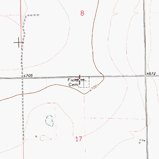 Topographic Map of Field Cemetery, NM
