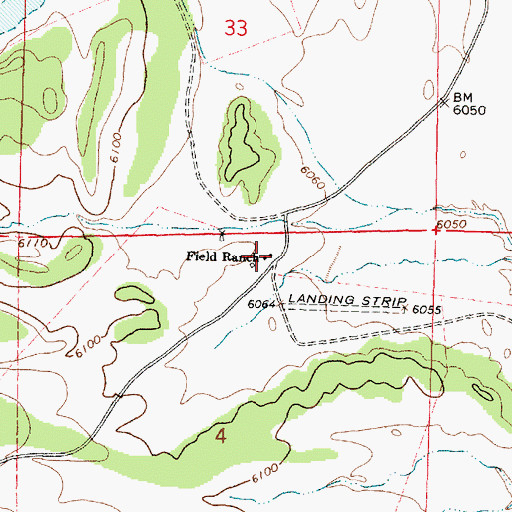 Topographic Map of Field Ranch, NM