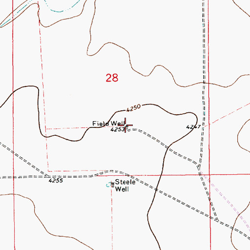 Topographic Map of Field Well, NM