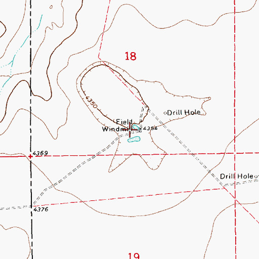Topographic Map of Field Windmill, NM