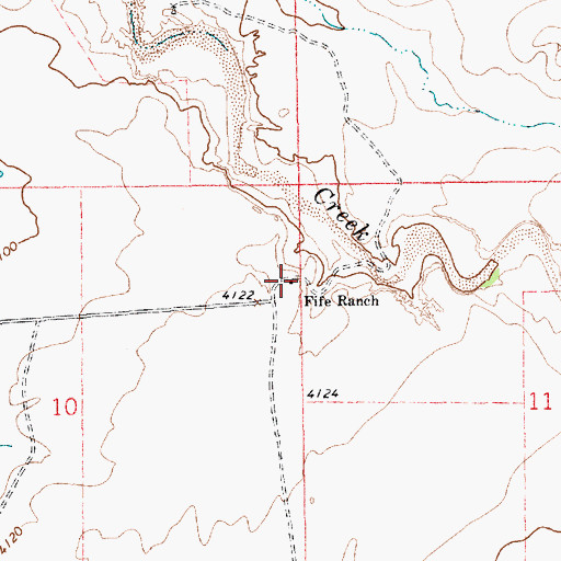 Topographic Map of Fife Ranch, NM