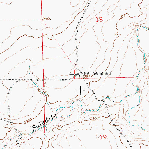 Topographic Map of Fife Windmill, NM