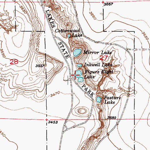Topographic Map of Figure Eight Lake, NM