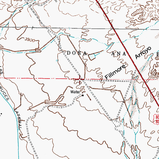 Topographic Map of Fillmore Arroyo, NM