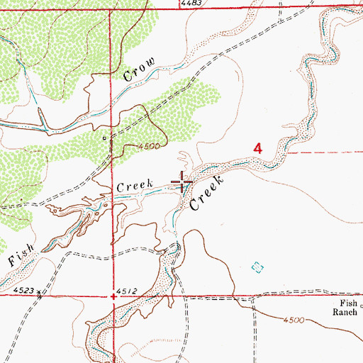 Topographic Map of Fish Creek, NM