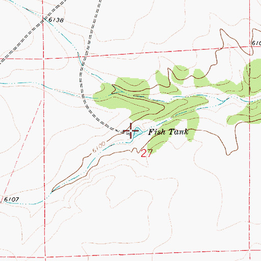 Topographic Map of Fish Tank, NM