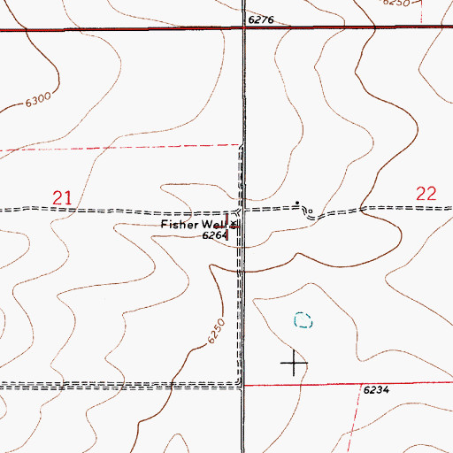 Topographic Map of Fisher Well, NM
