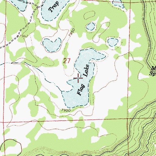 Topographic Map of Flag Lake, NM