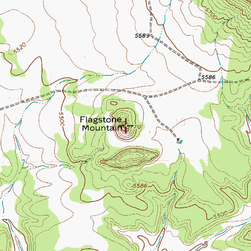 Topographic Map of Flagstone Mountain, NM