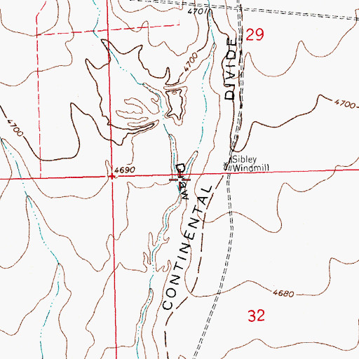 Topographic Map of Flat Canyon, NM