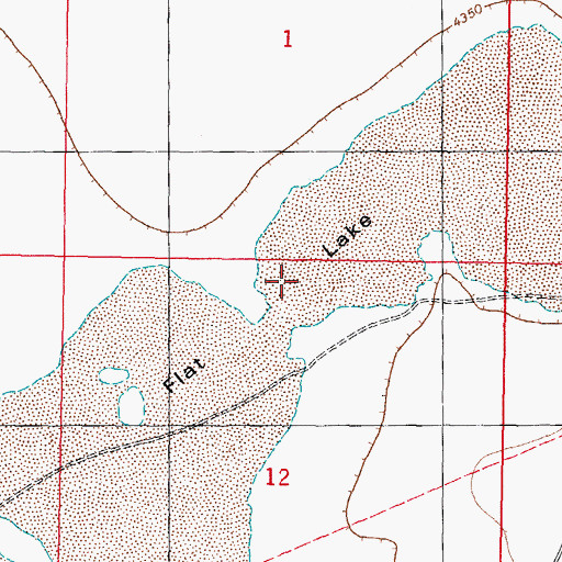 Topographic Map of Flat Lake, NM