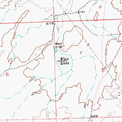 Topographic Map of Flat Lake, NM