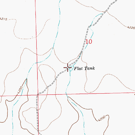Topographic Map of Flat Tank, NM